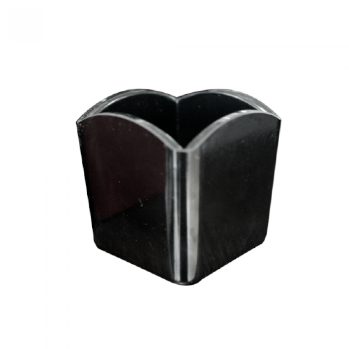Suport patrat melamina pliculete zahar, RAKI, 6,5x6,5xh6,5cm, negru
