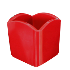 Suport patrat melamina pliculete zahar, RAKI, 6,5x6,5xh6,5cm, rosu
