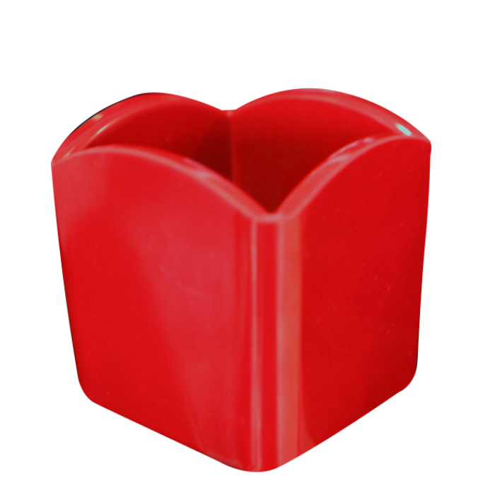 Suport patrat melamina pliculete zahar, RAKI, 6,5x6,5xh6,5cm, rosu