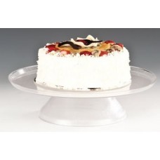 Platou rotund ornare si prezentare tort RAKI, D35cm, policarbonat, transparent