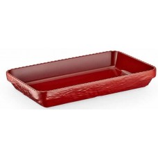 Platou adanc melamina RAKI OLIE, 36,5x24xh5,2cm, servire, dreptunghiular, rosu
