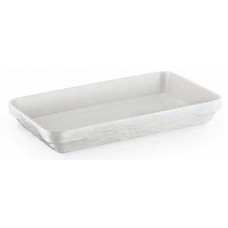Platou servire adanc melamina RAKI OLIE, 36,5x24xh5,2cm, dreptunghiular, alb