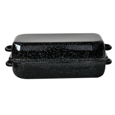 Tava dreptunghiulara emailata cu capac RAKI 32x20xh6cm