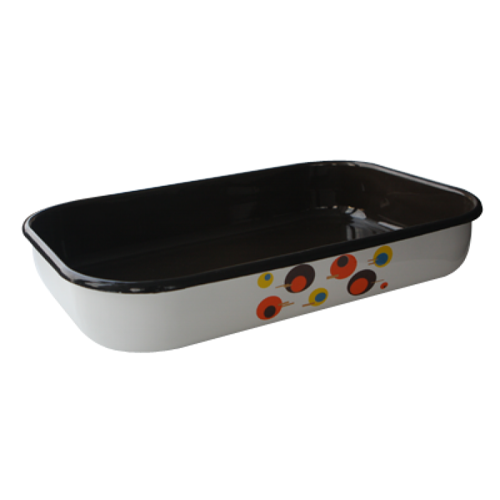 Tava emailata dreptunghiulara RAKI Circle 40x26xh7cm