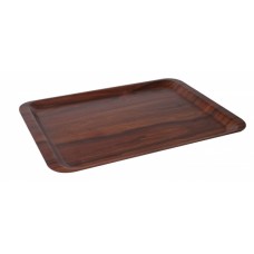 Tava fast-food pentru servire ATLAS, 46x36cm, plastic, imitatie lemn, culoare wenge
