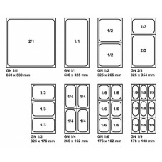 Tava inox gastronorm OZTI GN 1/6    65x176х162mm  2lt