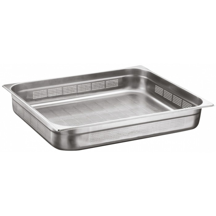 Tava inox perforata gastronorm OZTI 2/1 GNP 65x650x530mm 18lt