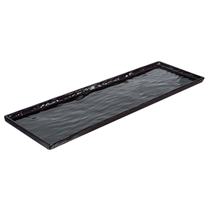 Platou melamina servire dreptunghiular, RAKI, 53x16,3cm, negru