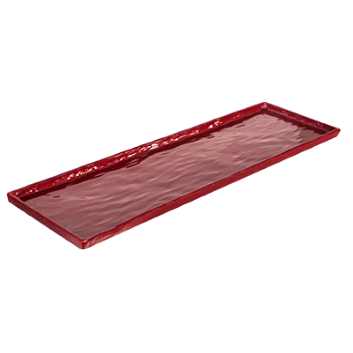 Platou melamina servire dreptunghiular, RAKI, 53x16,3cm, rosu