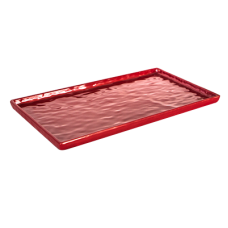 Platou melamina servire dreptunghiular, RAKI, 32,5x17,7cm, rosu