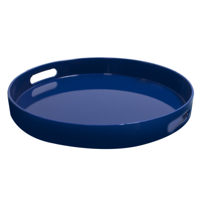 Tava ospatar servire rotunda RAKI, D33xh4cm, plastic, albastra