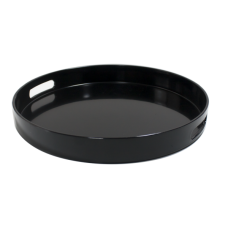 Tava ospatar servire rotunda RAKI, D33xh4cm, plastic, neagra