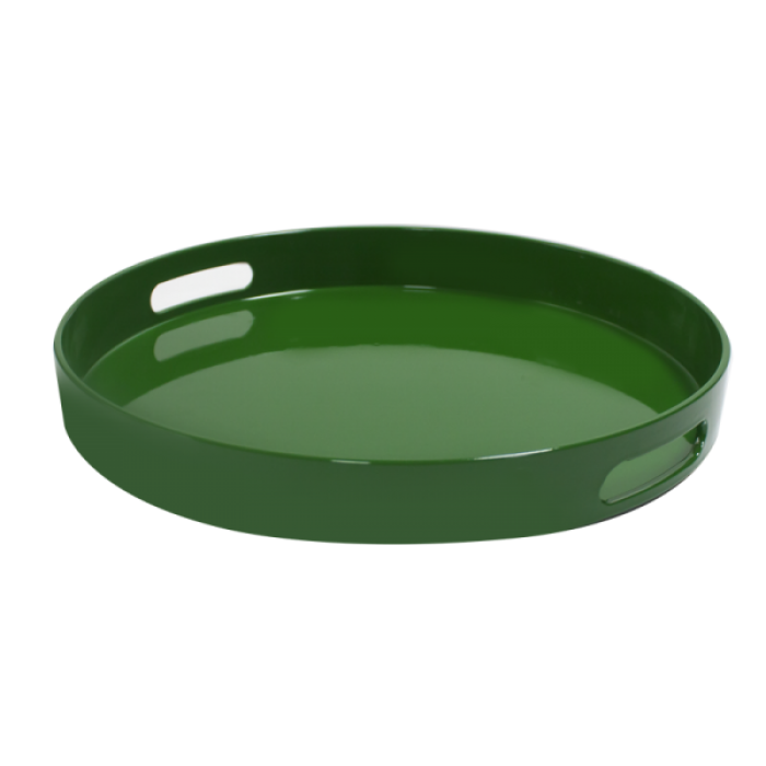 Tava ospatar servire rotunda RAKI, D33xh4cm, plastic, verde