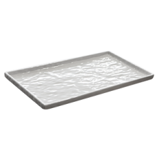 Platou servire dreptunghiular melamina, RAKI, 32,5x17,7cm, alb