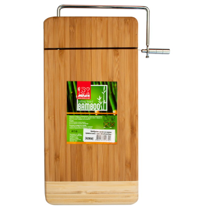 Tocator bucatarie bambus branzeturi cu cutit integrat RAKI 30,5x15,3x1,9cm