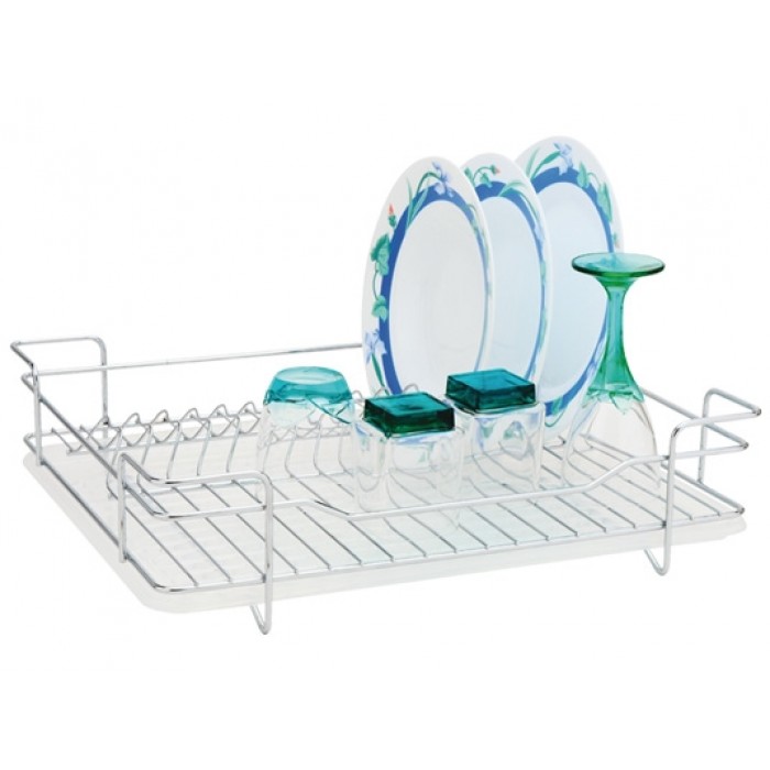 Uscator pentru tacamuri si farfurii 1 etaj crom DAMLE 46x37x14cm MN014578