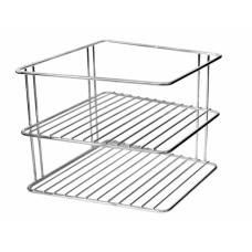 Uscator pentru tacamuri si farfurii 3 etaj ungi crom PRESTIGE 48x37x25cm MN0145107
