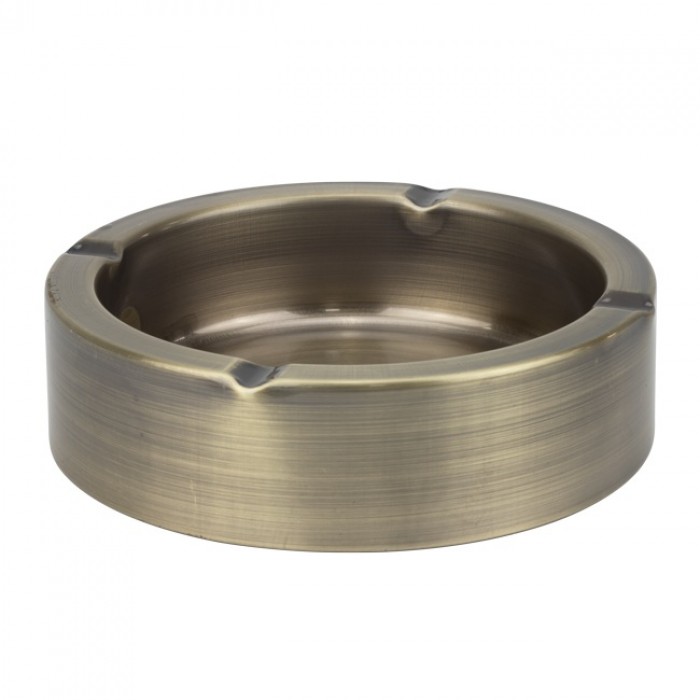 Scrumiera rotunda din inox 14xh4cm Gold