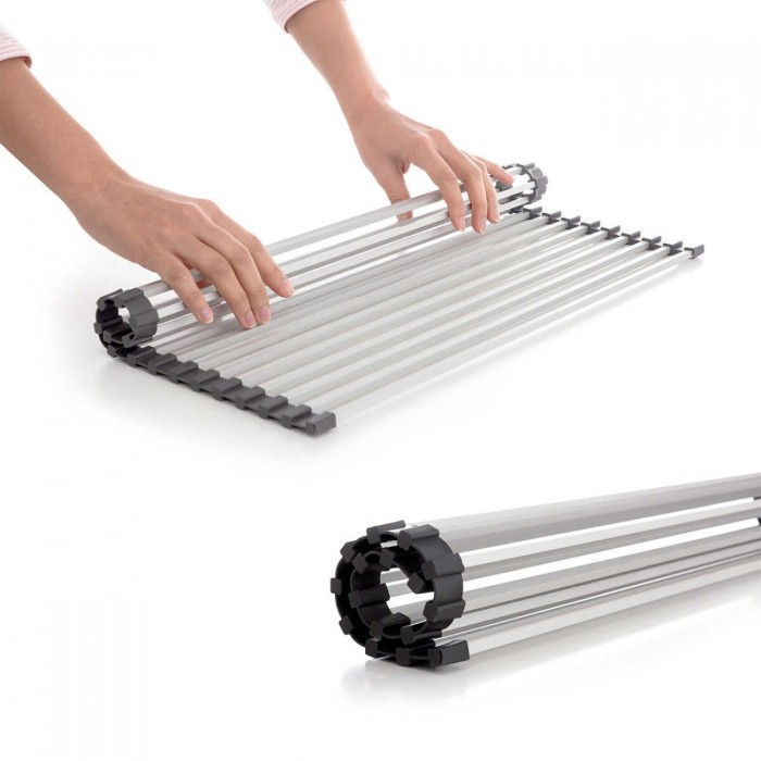 Scurgator chiuveta multifunctional,gratar rulant, aluminiu 33x52cm