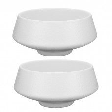 Set 2 boluri conice Culinaro Atlas White 18xh10cm