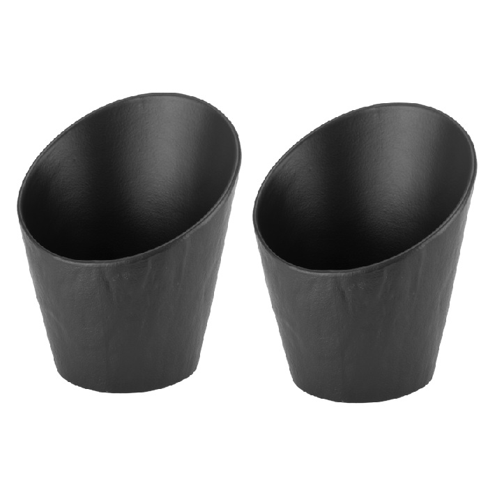 Set 2 boluri conice tesit portelan Culinaro Meteor Buffet 13xh15cm