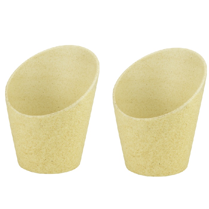 Set 2 boluri conice tesite,portelan Culinaro Cove Buffet 13xh15,5cm