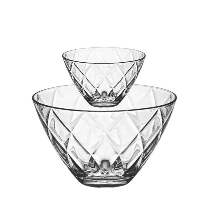 Set 2 boluri din sticla temperata VIDIVI  CONCERTO 0,63lt,3,5lt