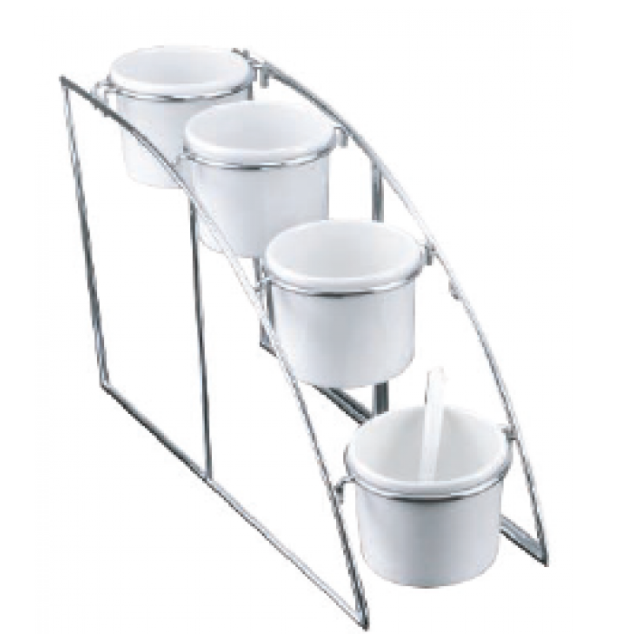 Set 2 capace din silicon 17cm pentru borcan Crock,alb/gri