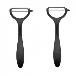 Set 2 curatatoare  legume/fructe orizontal 17cm,negru...