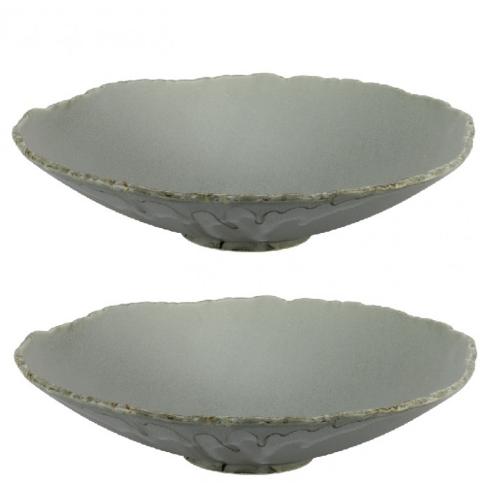 Set 2 farfurii adanci portelan CULINARO FUJI ASH 25xh6cm