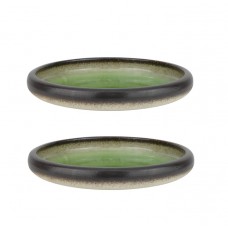Set 2 farfurii adanci portelan Culinaro Gio Emerald 28xh5cm