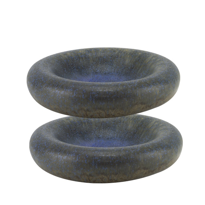 Set 2 farfurii din portelan Culinaro Alani Blue pentru prezentare 20xh5cm