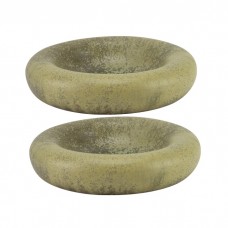 Set 2 farfurii din portelan pentru prezentare Culinaro Alani Green 20xh5cm