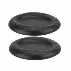 Set 2 farfurii portelan prezentare cuib Culinaro Meteor Black 27xh3,3cm,negru