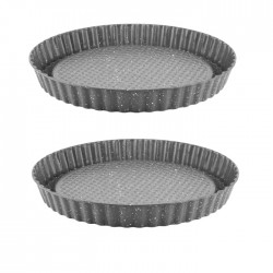 Set 2 forme de copt pentru tarta 28xh3,5cm,gri...