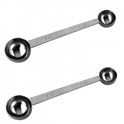 Set 2 linguri duble inox RAKI pentru masurat 15ml,5ml...