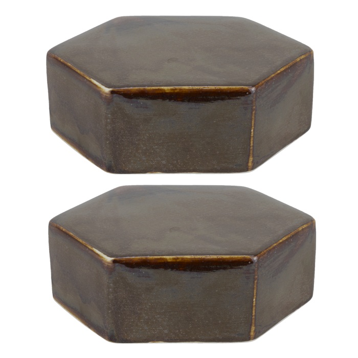 Set 2 platforme de prezentere hexagonale Culinaro Nyx 17x15xh5,5cm