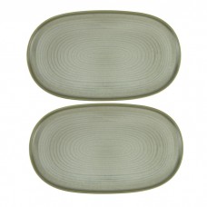 Set 2 platouri ovale din potelan Culinaro Ivy 41x24cm