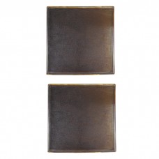 Set 2 platouri patrate pentru prezentare din portelan Culinaro Nyx 28,5x28,5xh1,2cm