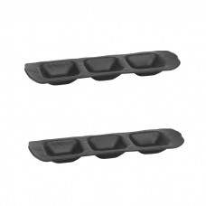 Set 2 platouri platouri cu 3 compartimente,portelan Culinaro Willow Black 30cm