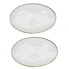 Set 2 platouri portelan ovale CULINARO ARIZONA GLISS 39x25xh3,8