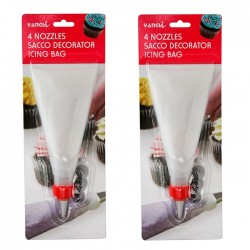 Set 2 pungi RAKI pentru decorare tort cu 3 duze metalice...