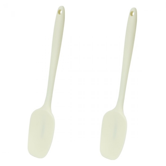 Set 2 spatule bucatarie silicon alba