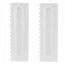 Set 2 spatule din plastic decorare tort 22x7cm...