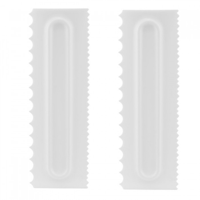 Set 2 spatule din plastic decorare tort 22x7cm