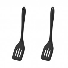 Set 2 spatule perforata din silicon 6,3x30cm,negru