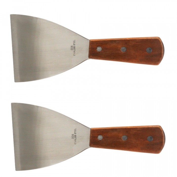 Set 2 spatule pizza inox RAKI cu maner lemn