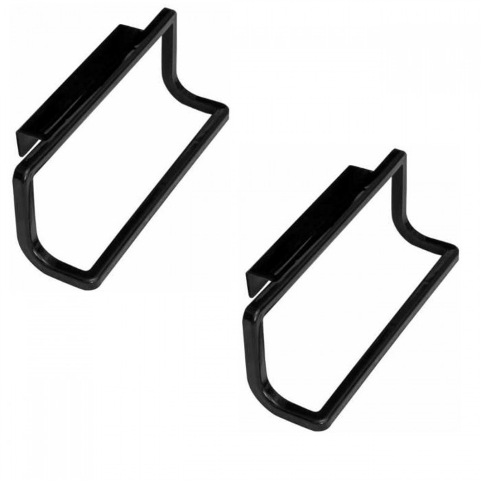 Set 2 suporturi pentru prosoape 6x22x9cm,negru