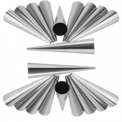 Set 20 forme prajituri otel inoxidabel conice 12cm...