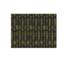 Set 250 suporturi farfurii masa RAKI din hartie 30x40cm cu decor GOURMET ORO,negru 
